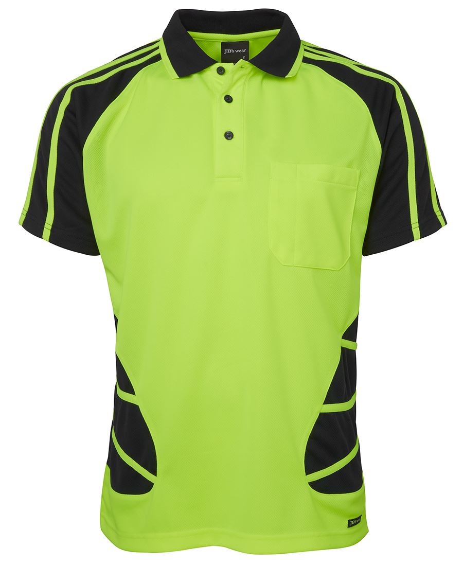 6HSP - JB's Hi Vis S/S SPIDER POLO - UNBRANDED