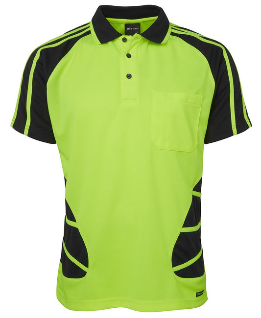 6HSP - JB's Hi Vis S/S SPIDER POLO - UNBRANDED