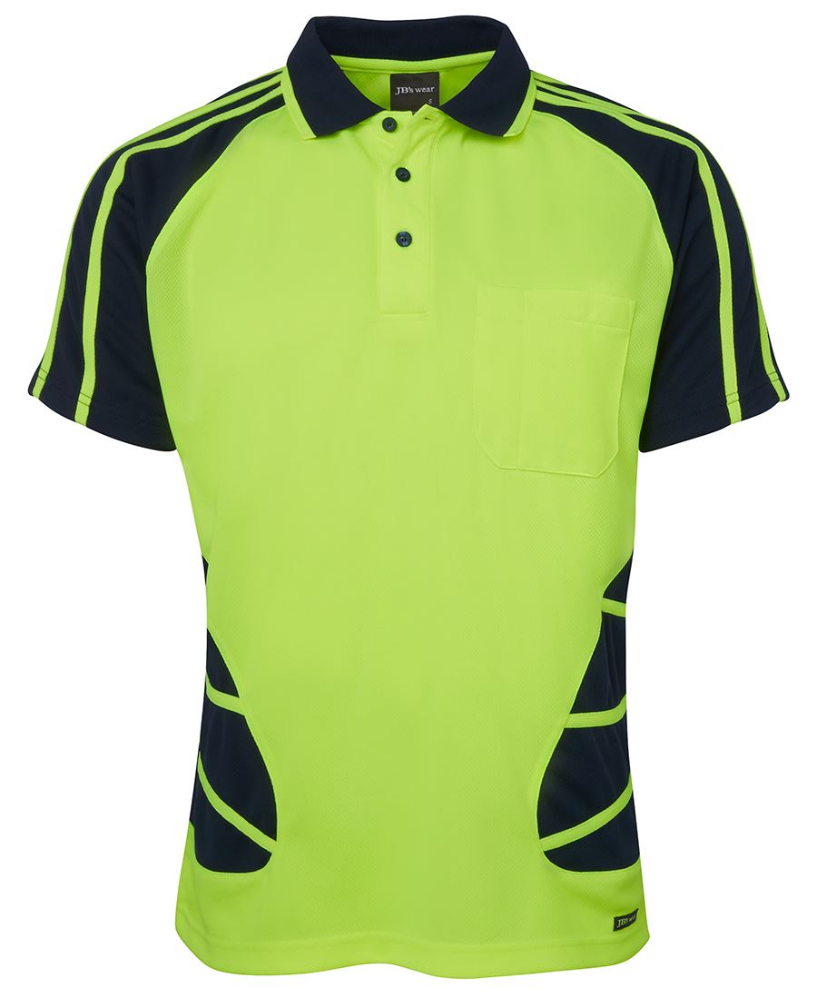 6HSP - JB's Hi Vis S/S SPIDER POLO - UNBRANDED