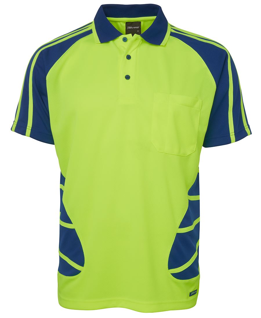 6HSP - JB's Hi Vis S/S SPIDER POLO - UNBRANDED