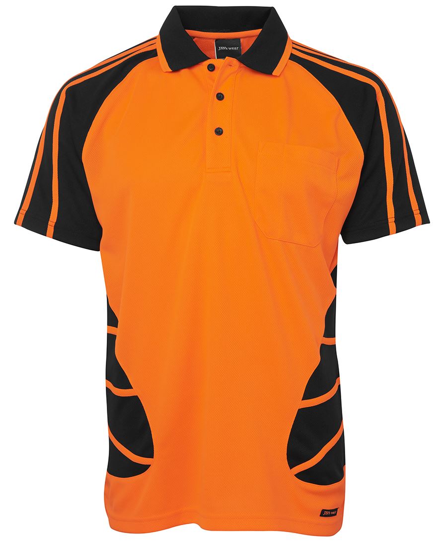 6HSP - JB's Hi Vis S/S SPIDER POLO - UNBRANDED