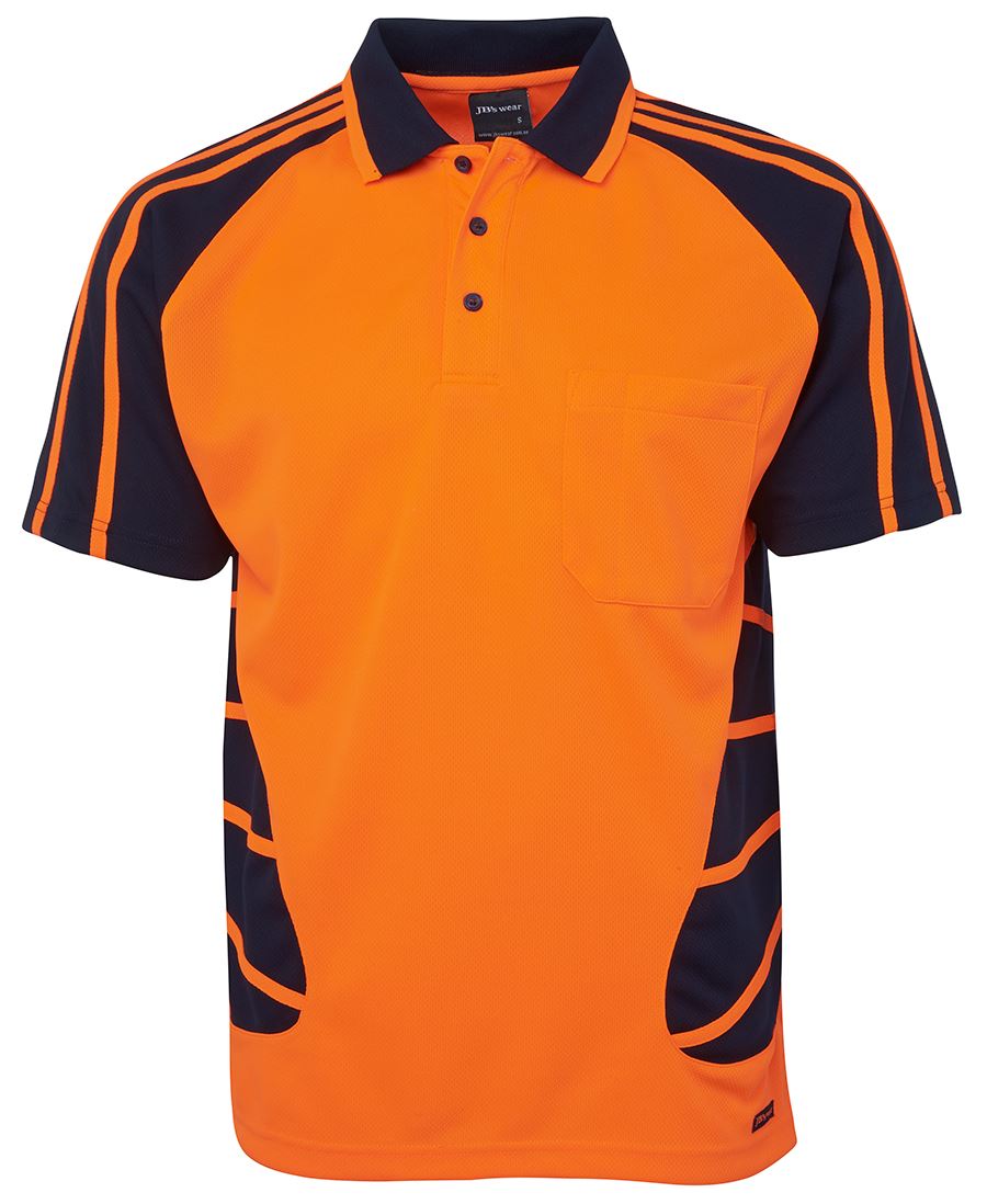 6HSP - JB's Hi Vis S/S SPIDER POLO - UNBRANDED
