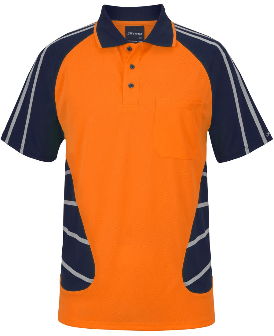 6HSSR - JB's STREET SPIDER POLO W/ REFLECTIVE STRIPE - UNBRANDED