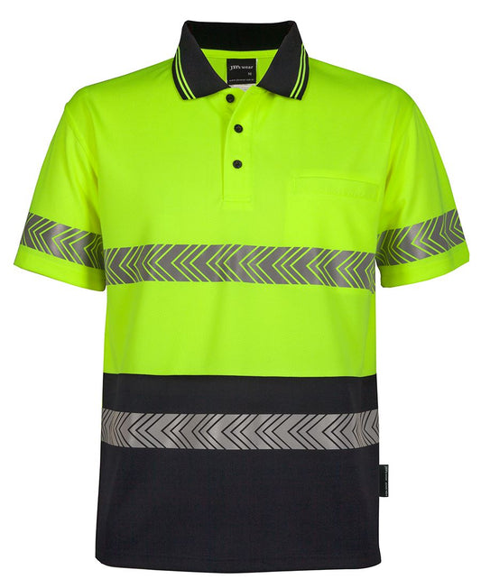 6HSST - JB's Hi Vis S/S SEGMENTED TAPE POLO - UNBRANDED