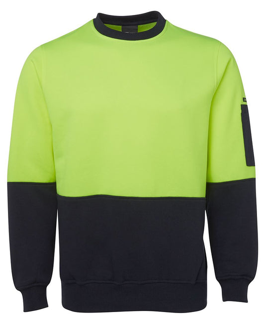 6HVCN - JB's Hi Vis FLEECY CREW - UNBRANDED