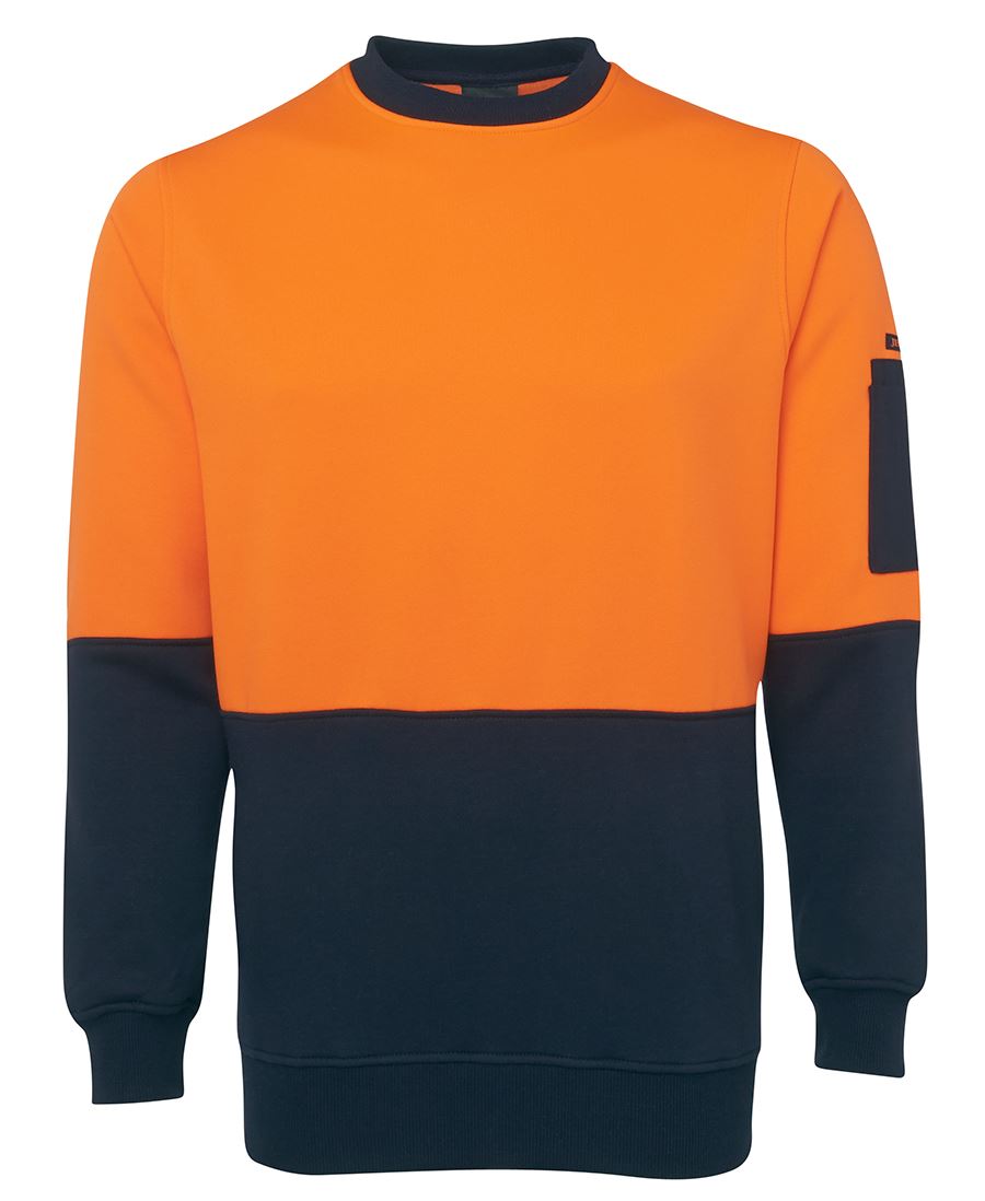 6HVCN - JB's Hi Vis FLEECY CREW - UNBRANDED