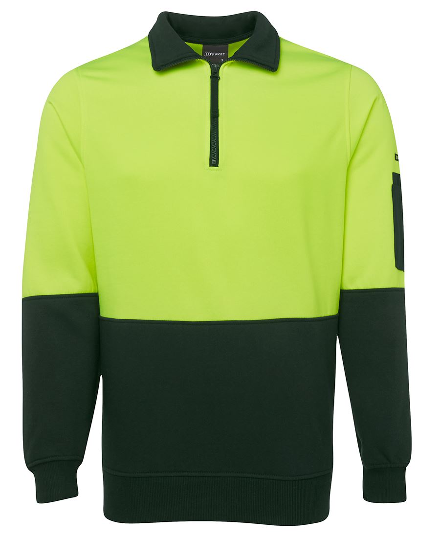 6HVFH - JB's Hi Vis 1/2 ZIP FLEECY - UNBRANDED