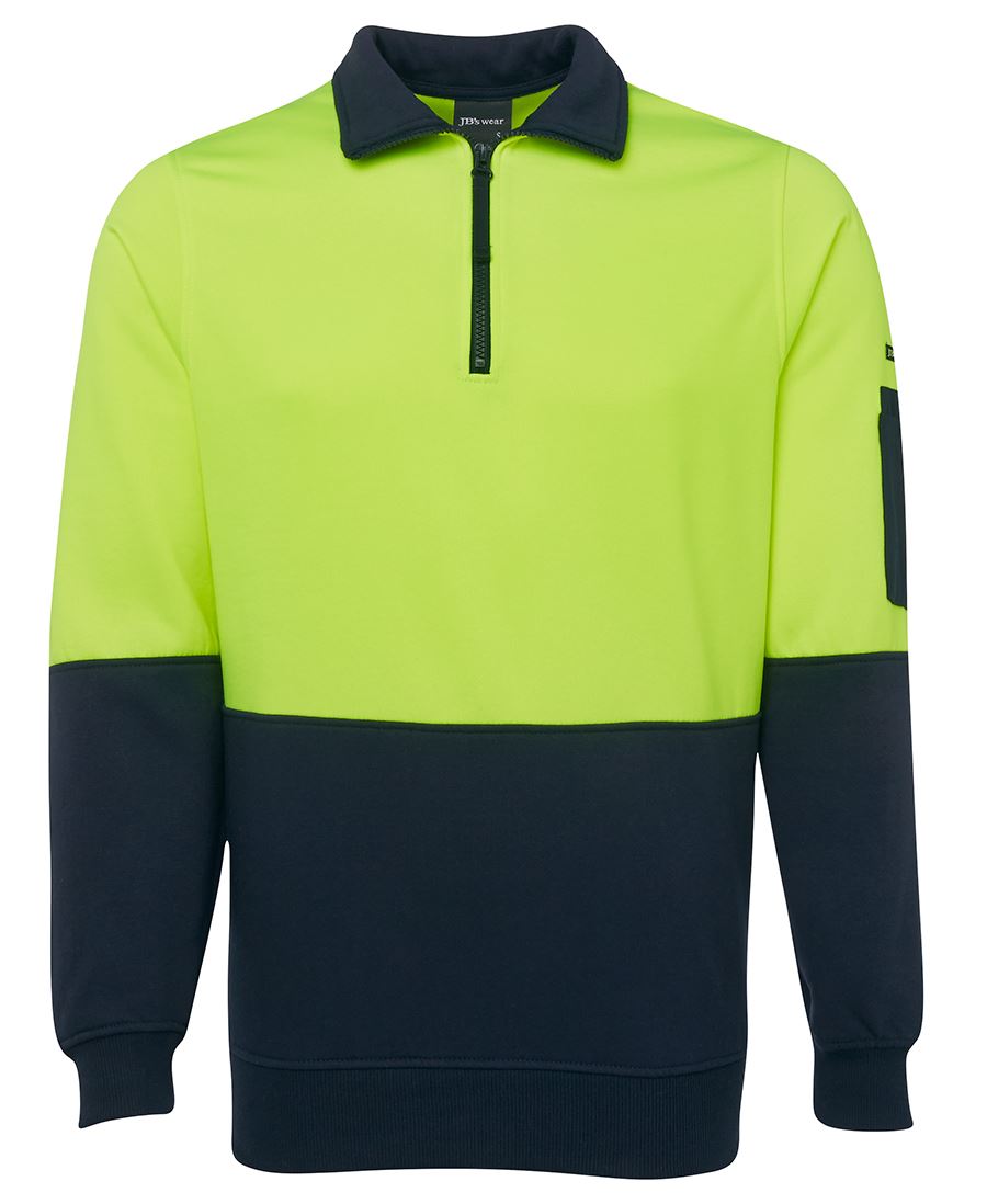 6HVFH - JB's Hi Vis 1/2 ZIP FLEECY - UNBRANDED