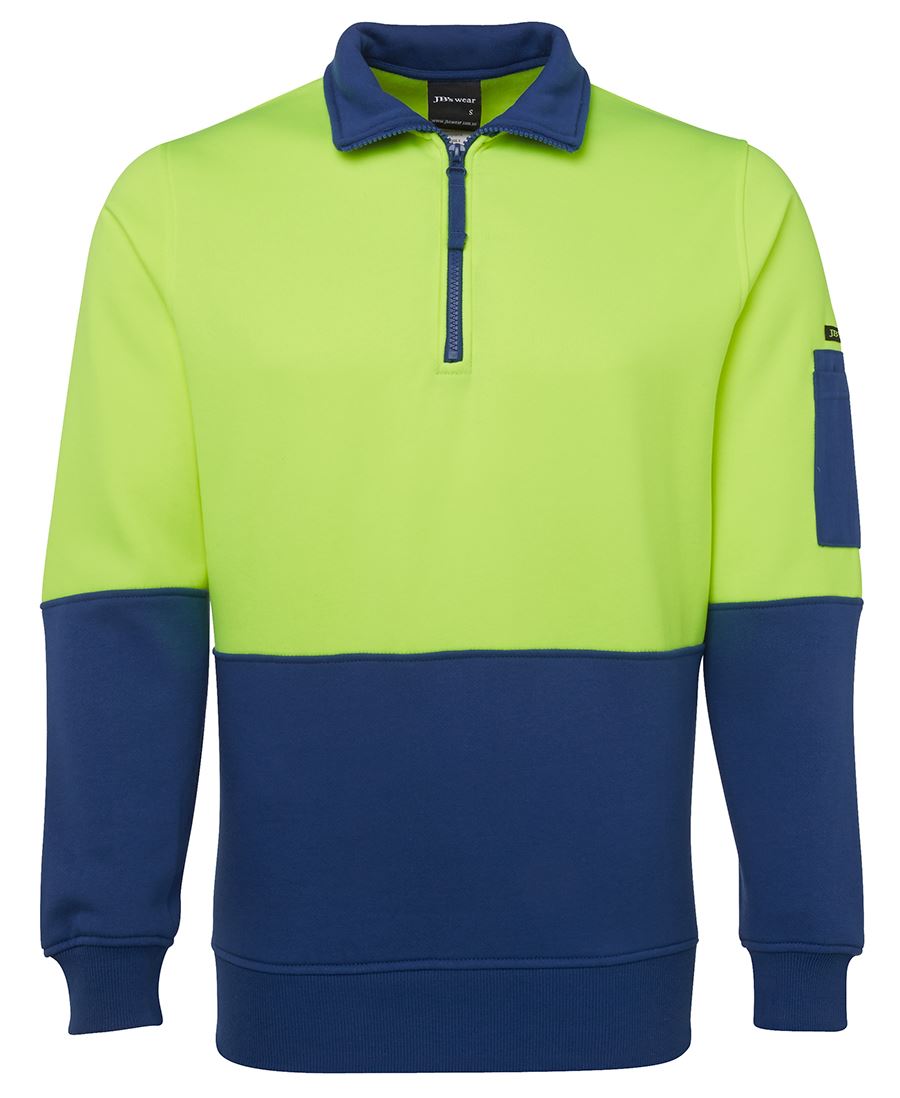 6HVFH - JB's Hi Vis 1/2 ZIP FLEECY - UNBRANDED