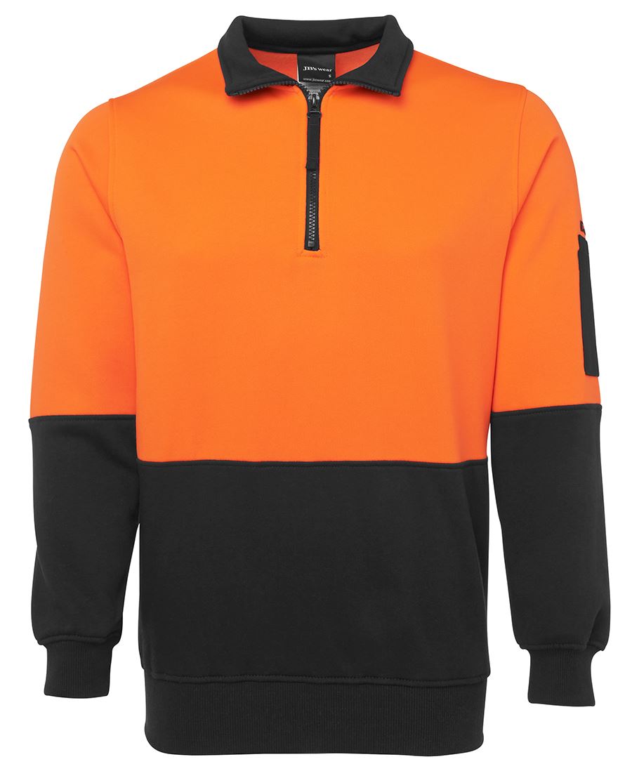 6HVFH - JB's Hi Vis 1/2 ZIP FLEECY - UNBRANDED