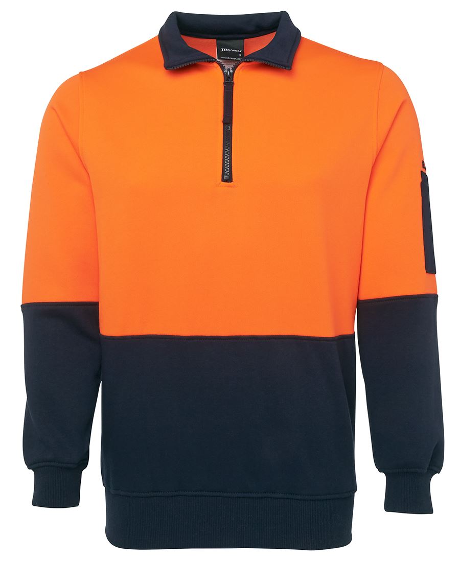 6HVFH - JB's Hi Vis 1/2 ZIP FLEECY - UNBRANDED