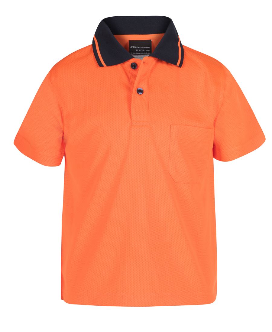 6HVNC - JB's KIDS Hi Vis 4602.1 NON CUFF TRAD POLO   - UNBRANDED