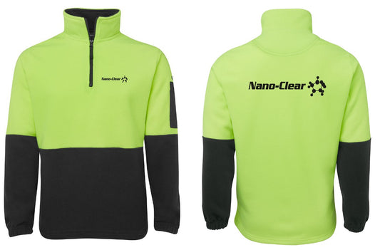 NANO CLEAR - Hi Vis 1/2 Zip Polar Fleece 6HVPF