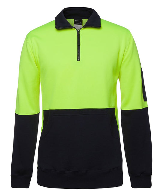 6HVPZ - JB's Hi Vis 330G 1/2 ZIP FLEECE - UNBRANDED