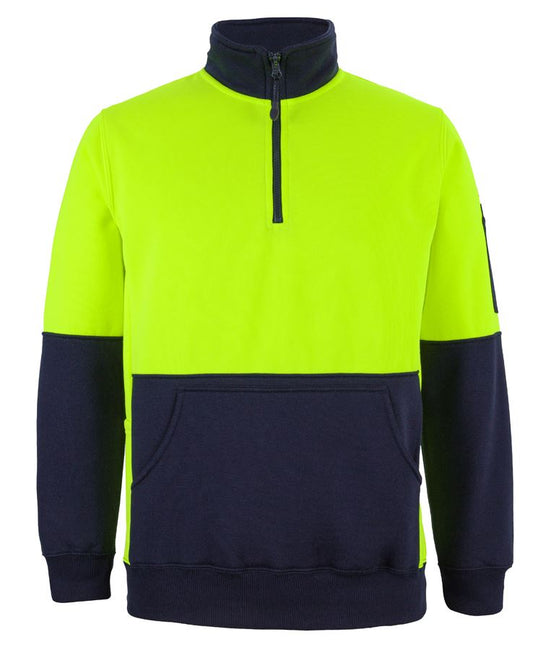 6HVPZ - JB's Hi Vis 330g 1/2 Zip Fleece - UNBRANDED