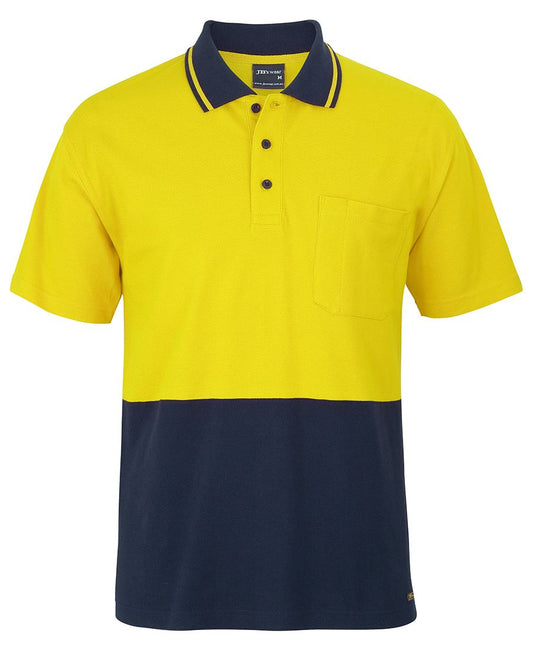 6HVQS - JB's Hi Vis S/S COTTON PIQUE TRAD POLO   - UNBRANDED