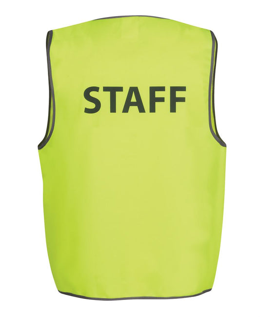 6HVS6 - JB's Hi Vis SAFETY VEST PRINT STAFF  - UNBRANDED