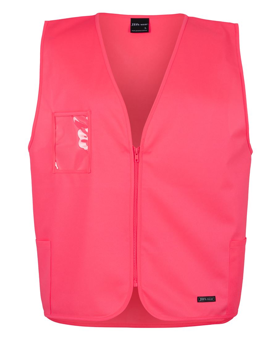 6HVSZ - JB's Hi Vis ZIP SAFETY VEST   - UNBRANDED