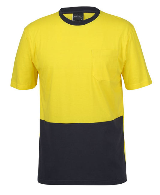 6HVTC - JB's Hi Vis CREW NECK COTTON THIRT   - UNBRANDED
