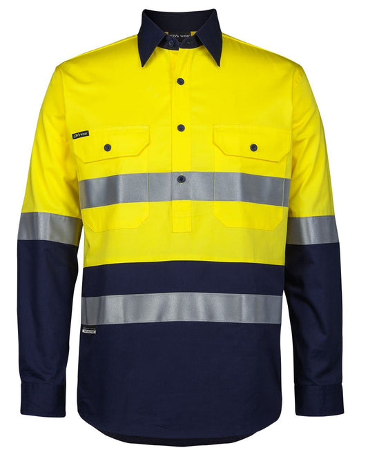 6HWCS - JB's Hi Vis (D+N) CLOSE FRONT L/S 150G W/SHIRT  - UNBRANDED