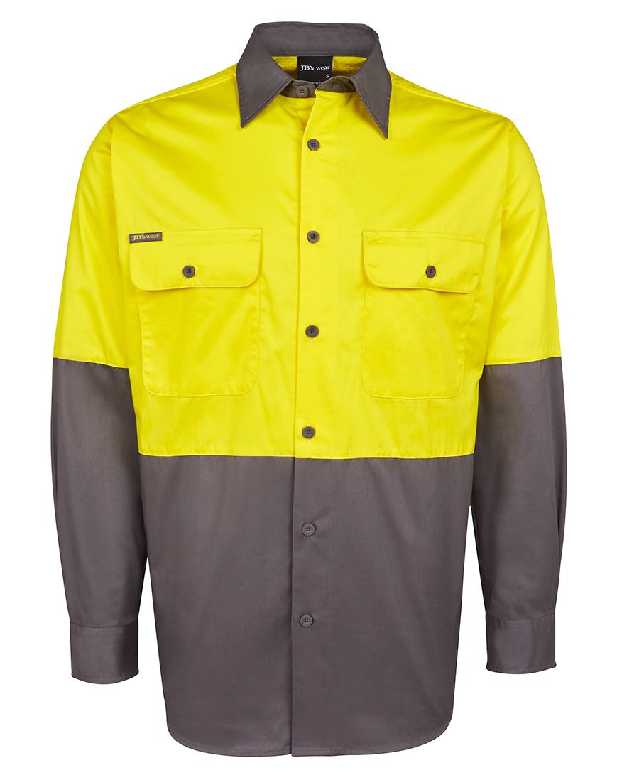 6HWSL - JB's Hi Vis L/S 150G SHIRT  - UNBRANDED