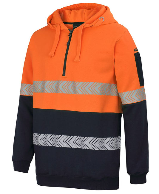 6HZSH - JB's Hi Vis 1/2 Zip Segmented Tape Hoodie - UNBRANDED