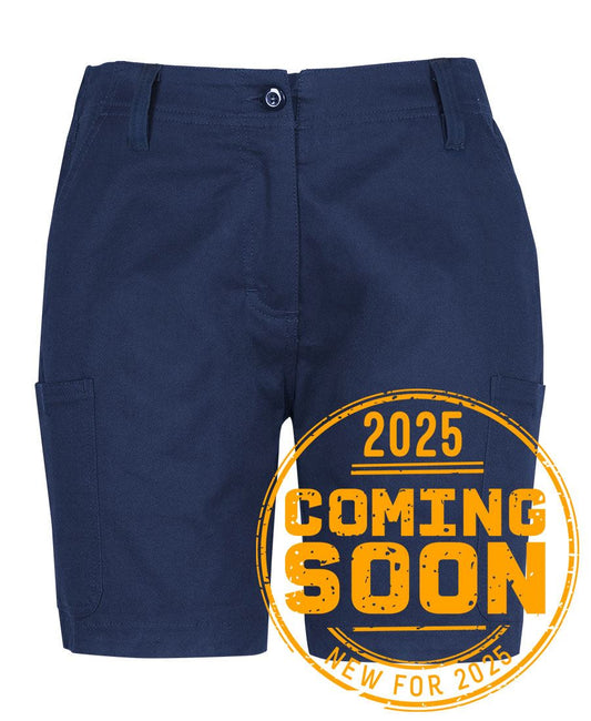 6MTS1 - JB's LADIES MULTI POCKET STRETCH TWILL SHORT  - UNBRANDED