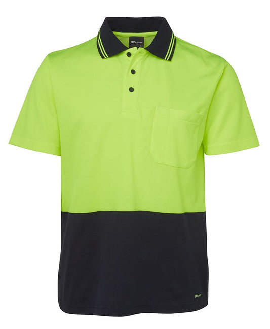 6NCCS - JB's Hi Vis NON CUFF S/S COTTON BACK POLO - UNBRANDED