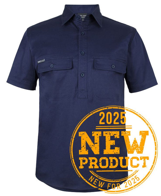 6WKCS - JB's S/S 150G STRETCH CLOSE FRONT WORK SHIRT   - UNBRANDED