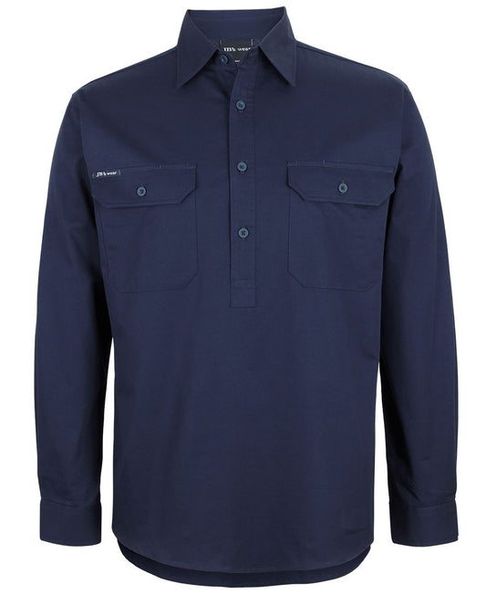 6WLCF - JB's CLOSE FRONT L/S 150G WORK SHIRT   - UNBRANDED