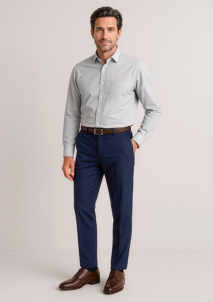 70716S - Mens Siena Slim Fit Flat Front Pant (Stout) - UNBRANDED