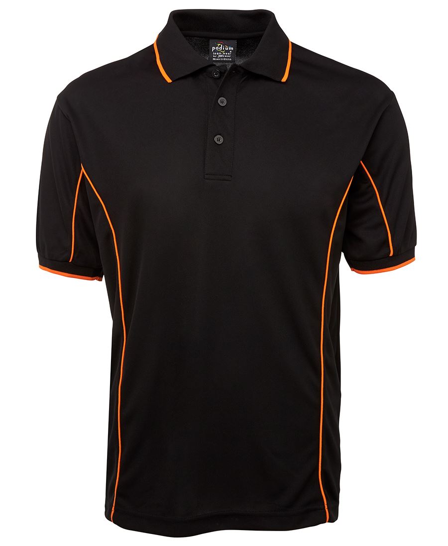 7PIP - PODIUM S/S PIPING POLO  - UNBRANDED