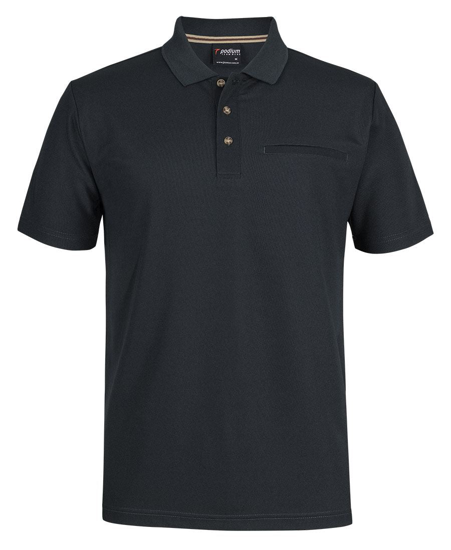 7SPR - Podium S/S Recycled Polyester Pocket Polo - UNBRANDED