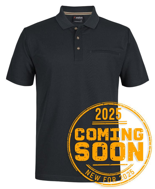 7SPR - PODIUM S/S RECYCLED POLYESTER POCKET POLO   - UNBRANDED