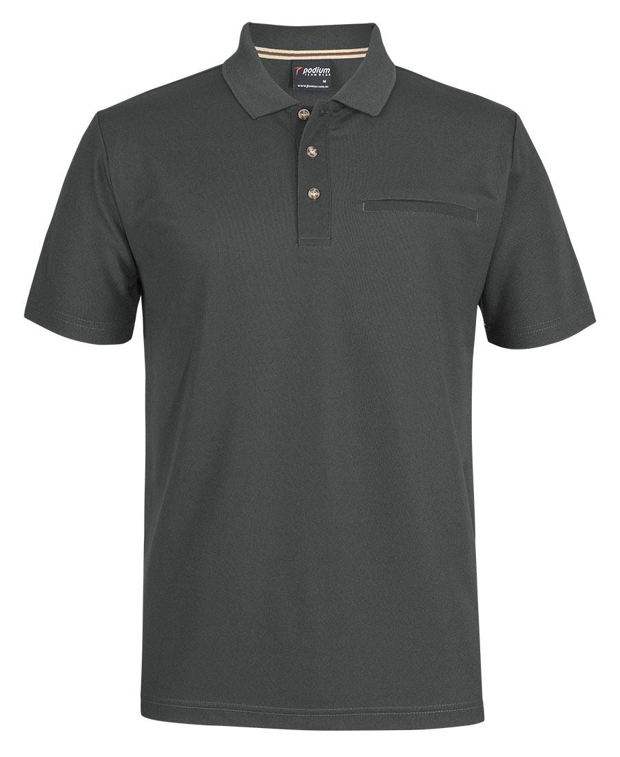 7SPR - Podium S/S Recycled Polyester Pocket Polo - UNBRANDED