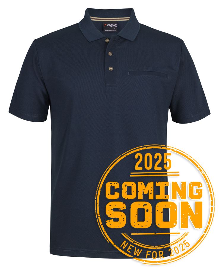 7SPR - PODIUM S/S RECYCLED POLYESTER POCKET POLO   - UNBRANDED