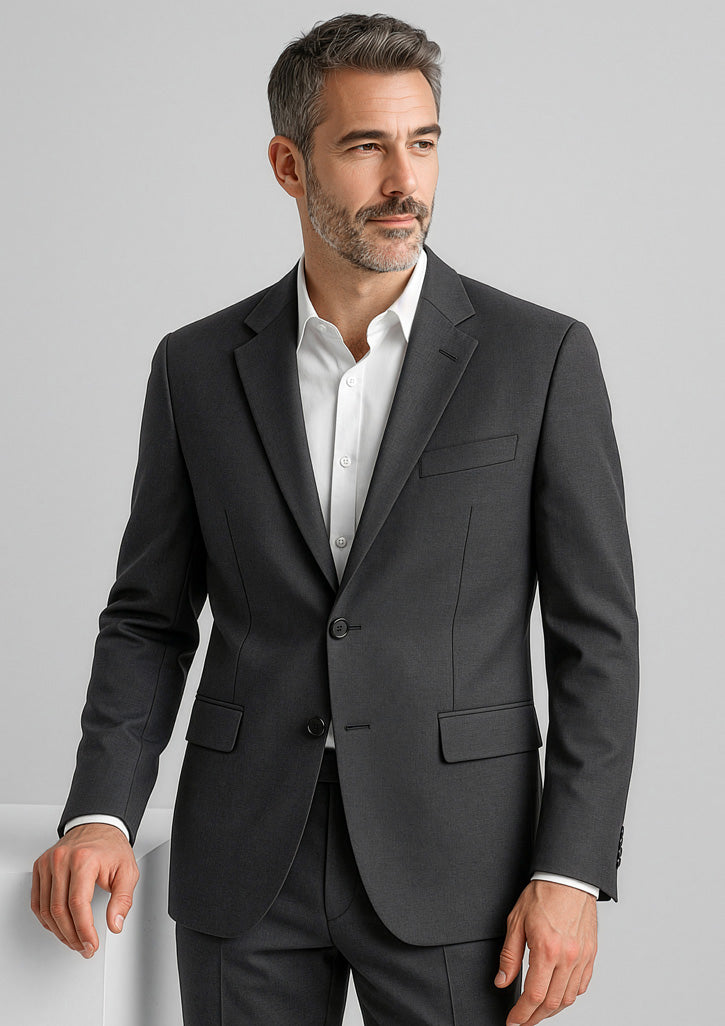 84011 - Mens Comfort Wool Stretch 2 Button Classic Jacket - UNBRANDED