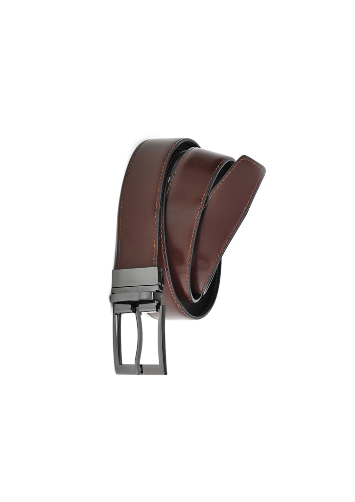 99300 - Mens Leather Reversible Belt - UNBRANDED