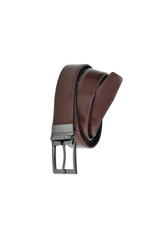 99300 - Mens Leather Reversible Belt - UNBRANDED
