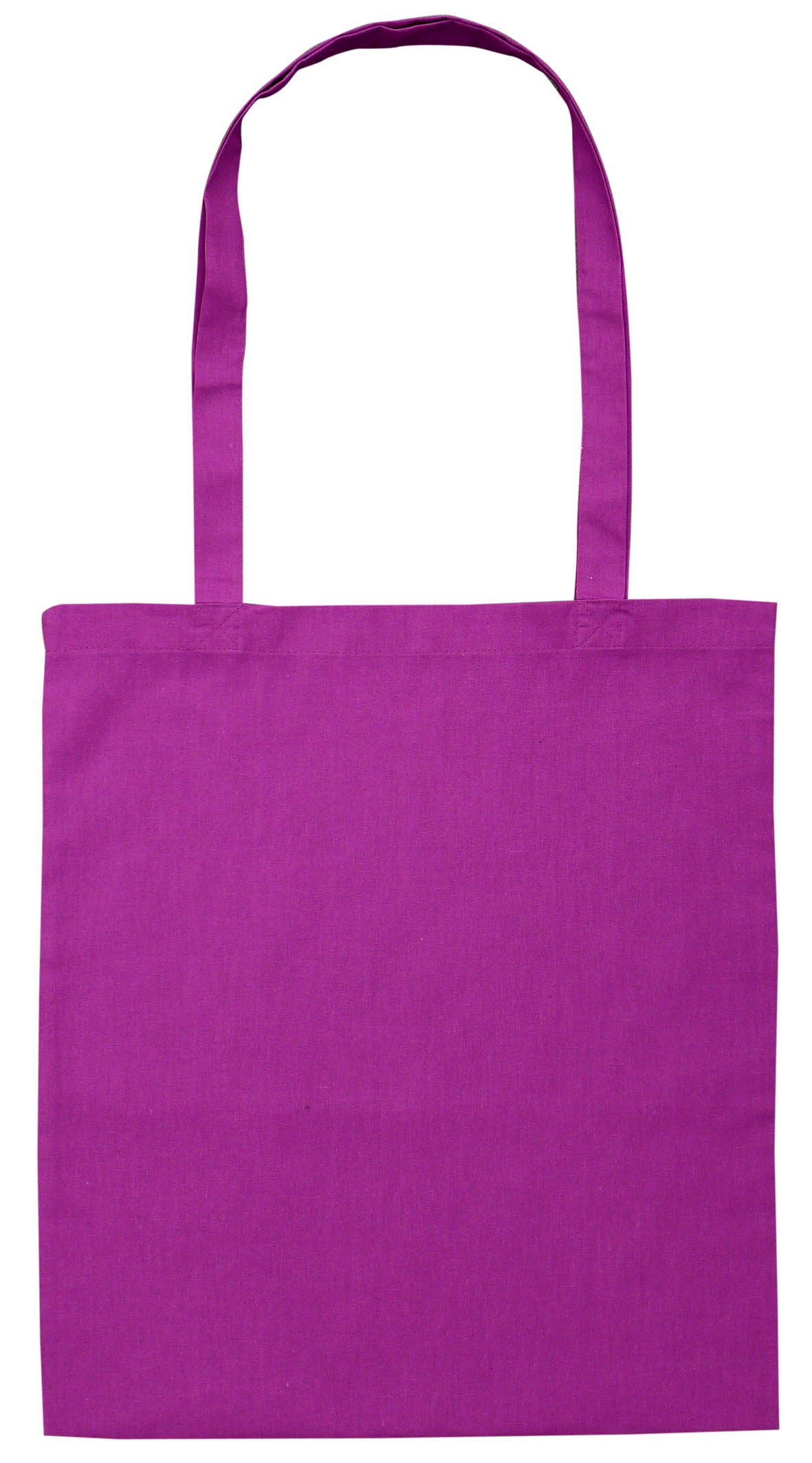B109 - Calico Bag Long Handle - Colours - UNBRANDED