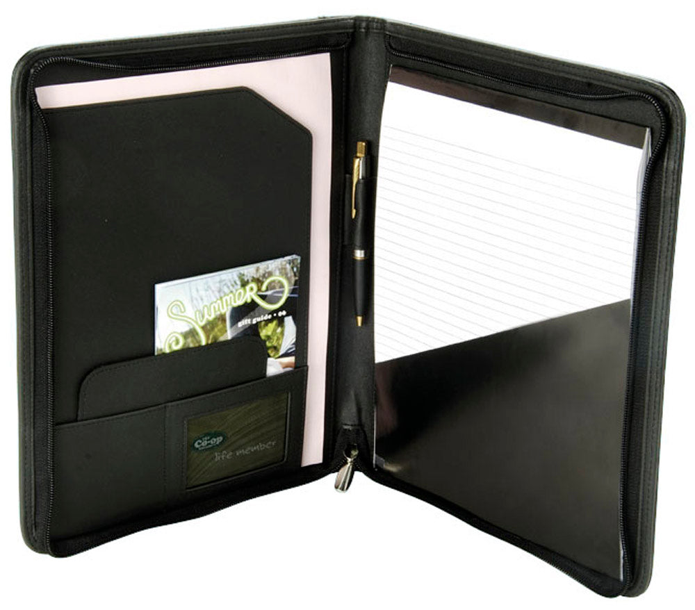 B163 - Leather A4 Compendium - UNBRANDED