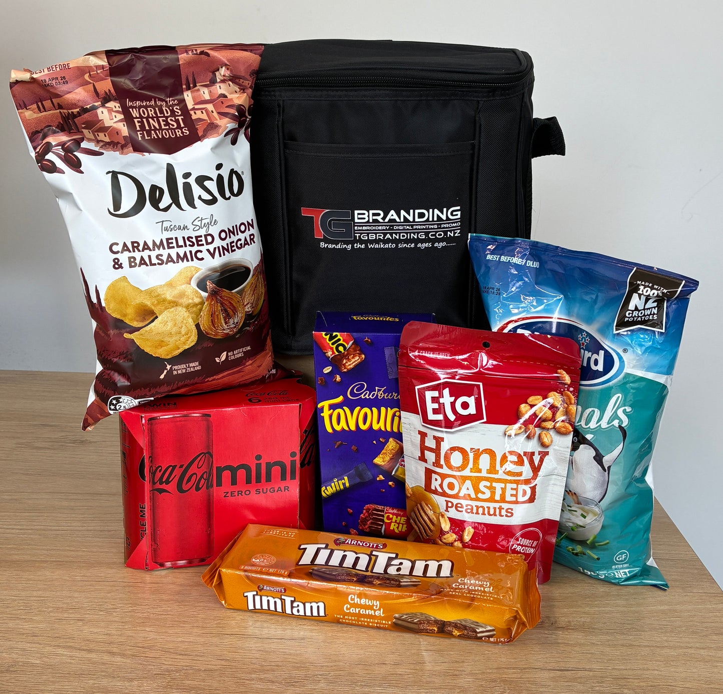 CHRISTMAS COOLER - B273 STARTER - BRANDED WITH YOUR LOGO AND FILLED WITH GOODIES