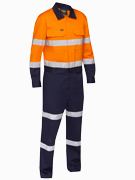 BC6066T - Taped Hi Vis Coverall with Waist Zip Opening - UNBRANDED