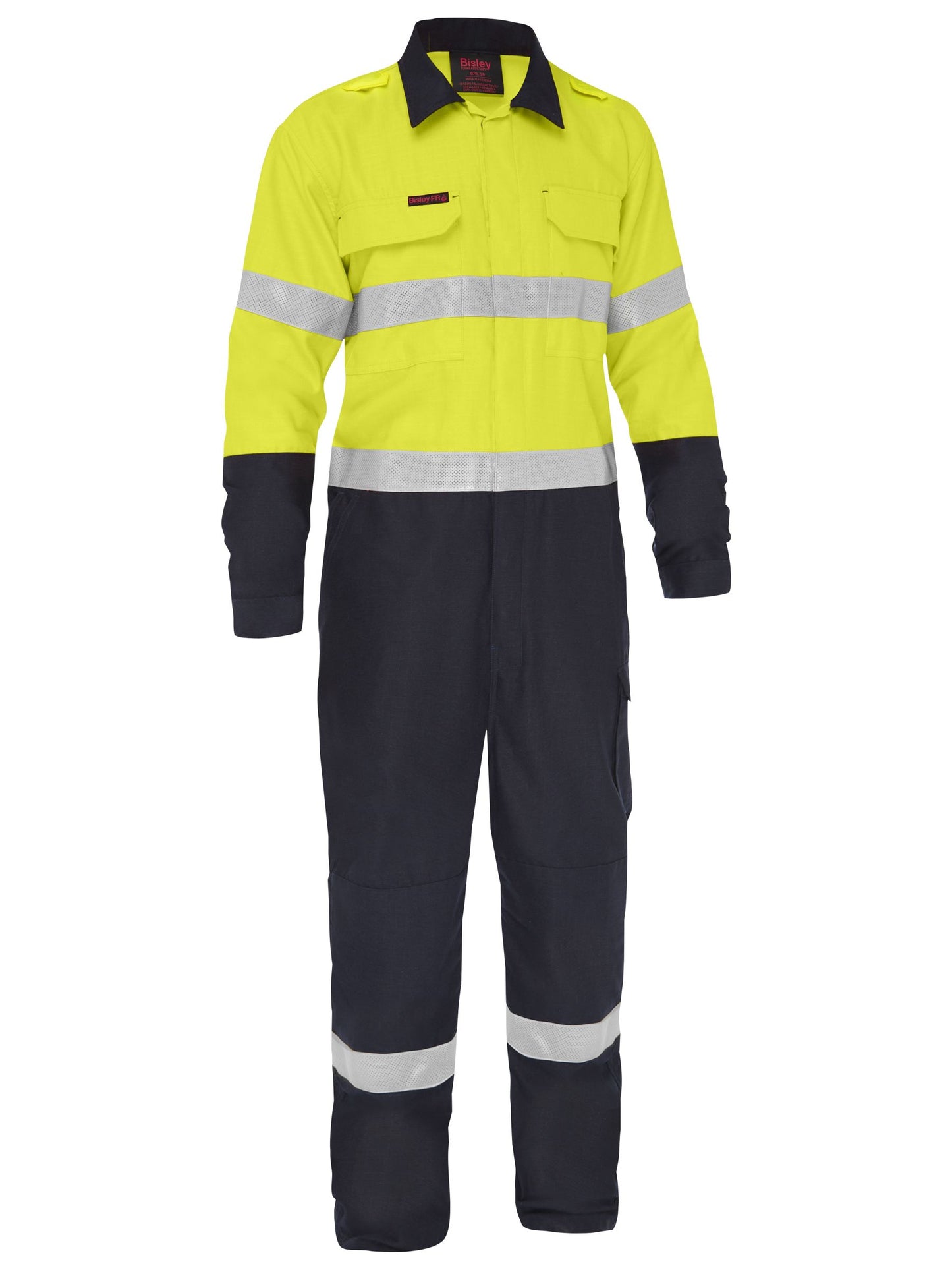 BC8477T - Apex 185/240 Taped Hi Vis FR Ripstop Vented Coverall - UNBRANDED