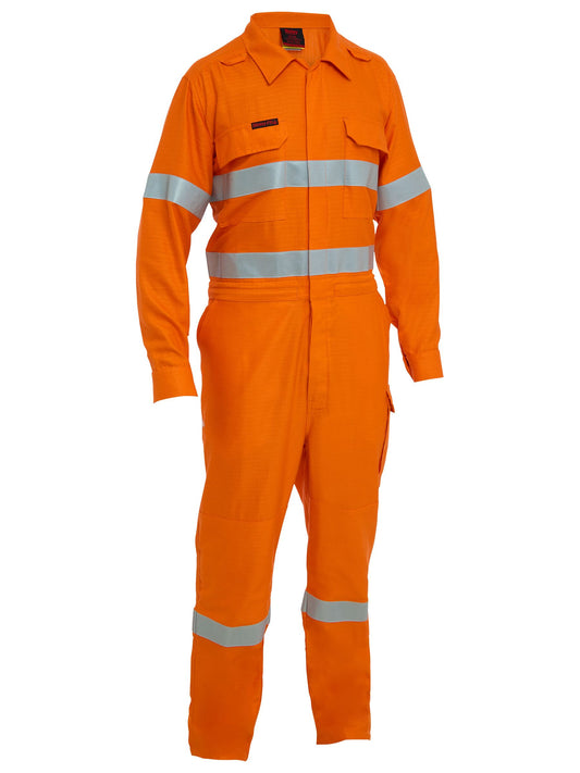 BC8479T - Apex 160/185 Taped Hi Vis FR Ripstop Vented Coverall with Waist Zip Opening - UNBRANDED