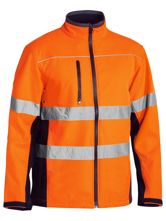 BJ6059T - Taped Hi Vis Soft Shell Jacket - UNBRANDED