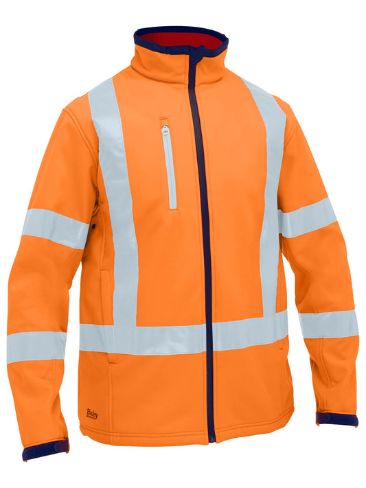 BJ6059XT - X Taped Hi Vis Soft Shell Jacket - UNBRANDED