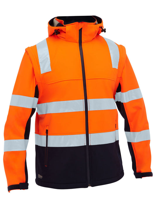 BJ6078T - Taped Two Tone Hi Vis 3 in 1 Soft Shell Jacket - UNBRANDED