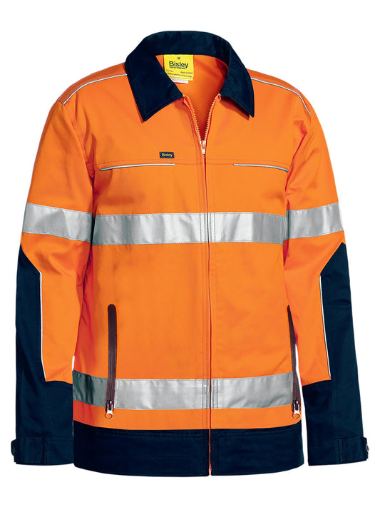 BJ6917T - Taped Hi Vis Drill Jacket with Liquid Repellent finish - UNBRANDED
