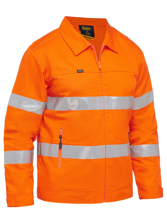 BJ6919T - Taped Hi Vis Drill Jacket with Liquid Repellent Finish - UNBRANDED